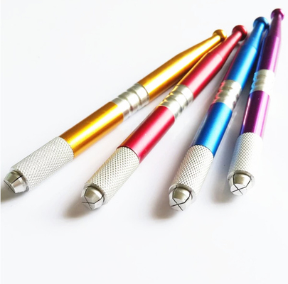 Colorful Microblading Manual Pen Length 13cm Lock Pin Device Disposable Needles