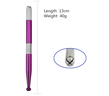 Colorful Microblading Manual Pen Length 13cm Lock Pin Device Disposable Needles