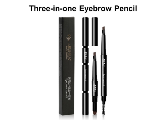 3 In One Waterproof Eyebrow Pencil Powder Brush Lasting Color Natural